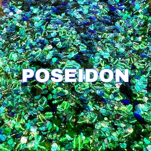 POSEIDON Chunky Color Shift Mix | Chunky Color Shift Glitter | Tumbler Glitter | Polyester Glitter | Shift Glitter