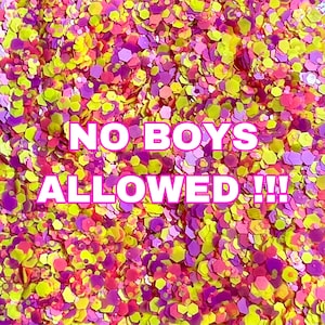 NO BOYS ALLOWED Multicolored Chunky Glitter Mix | Chunky Glitter Mix | Confetti Glitter | Polyester Glitter | Tumbler Glitter