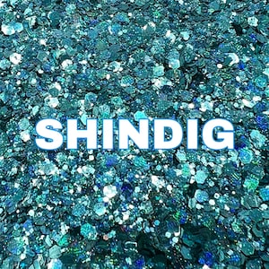 SHINDIG Blue Textured Holographic Chunky Glitter Mix | Chunky Glitter | Polyester Glitter | Tumbler Glitter