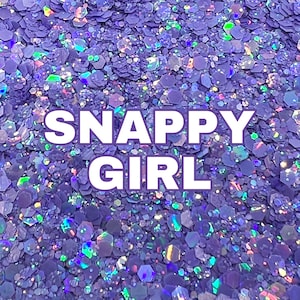 SNAPPY GIRL Purple Holographic Chunky Glitter Mix | Holographic Glitter | Chunky Glitter Mix | Tumbler Glitter | Polyester Glitter