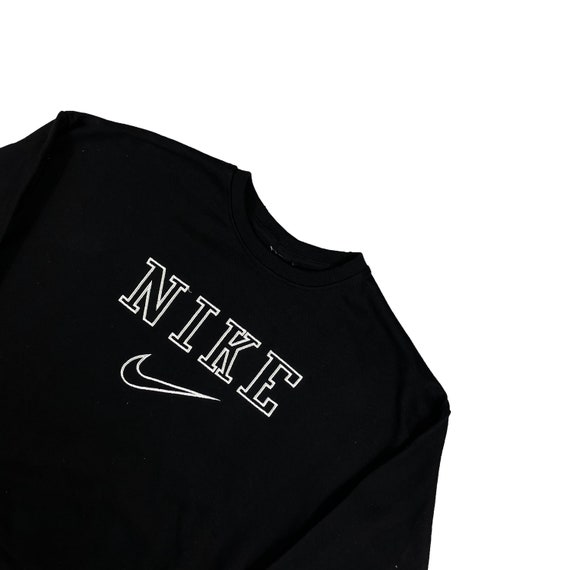 Vintage Black Nike Bootleg Crewneck