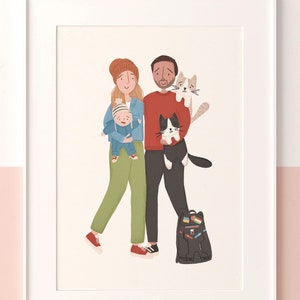 Portrait Customisable Print | Christmas gift couple wedding home anniversary engagement Valentine’s favourite pet birthday love friend