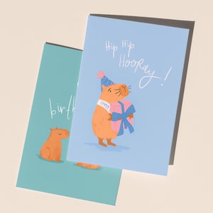 Carte de jeu de mots personnalisable Capybara | Saint valentin anniversaire papa maman jungle animal sauvage drôle mignon tiktok amour cappy capy amérique du sud capivara