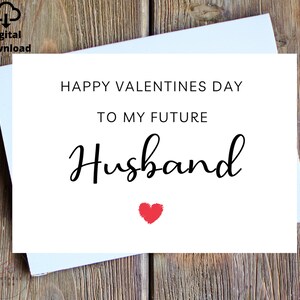 Biglietto di San Valentino per il marito, biglietto di San Valentino per il marito, buon San Valentino al mio futuro marito, biglietto di San Valentino per il marito
