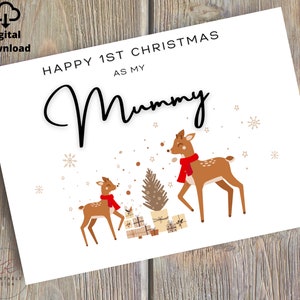Glückliches erstes Weihnachten als meine Mutter Karte, Mutter 1.Weihnachtskarte, glückliches 1