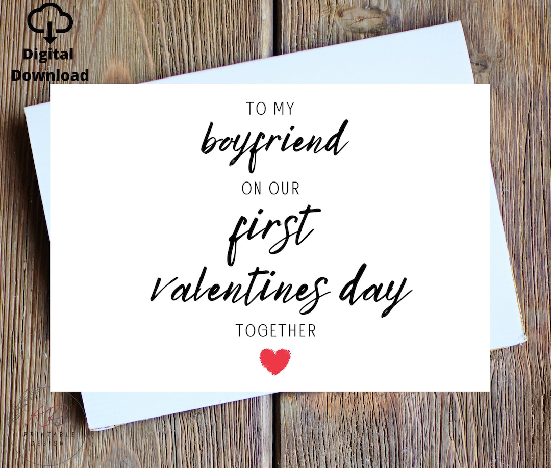 Boyfriend First Valentines Day Card to My Boyfriend on Our - Etsy UK