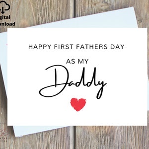 1° biglietto per la festa del papà per lui stampabile, biglietto personalizzato per la prima festa del papà, biglietto per papà, buon 1° giorno del papà come mio papà, regalo per papà