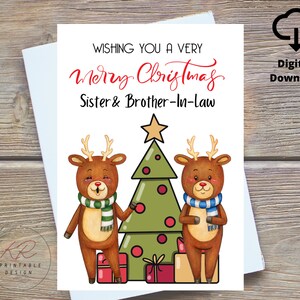 Joyeux Noël pour belle-soeur et beau-frère, belle-soeur et beau-frère, jolie carte de vœux pour belle-soeur et beau-frère