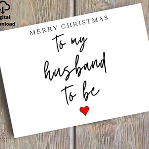 Cartão de Natal para meu futuro marido, Cartão de Natal para noivo, Cartão de Natal para ele, Cartão de Natal para noivo, Cartão digital para futuro marido