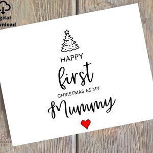 Primera Navidad como mamá, tarjeta navideña para mamá, primera tarjeta navideña para bebé para mamá, tarjeta navideña de recién nacido a mamá, tarjeta digital