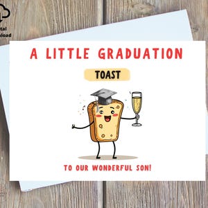 Carte de fin d'études pour fils, toast à l'obtention du diplôme, carte de remise des diplômes heureux, un toast à vous carte de remise des diplômes pour fils, carte de remise des diplômes imprimable