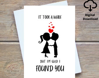 I love You Anniversary Card, Valentine Day Card For Him,1st Anniversary Gift For Husband, One Year Anniversary Gift for Boyfriend Printable