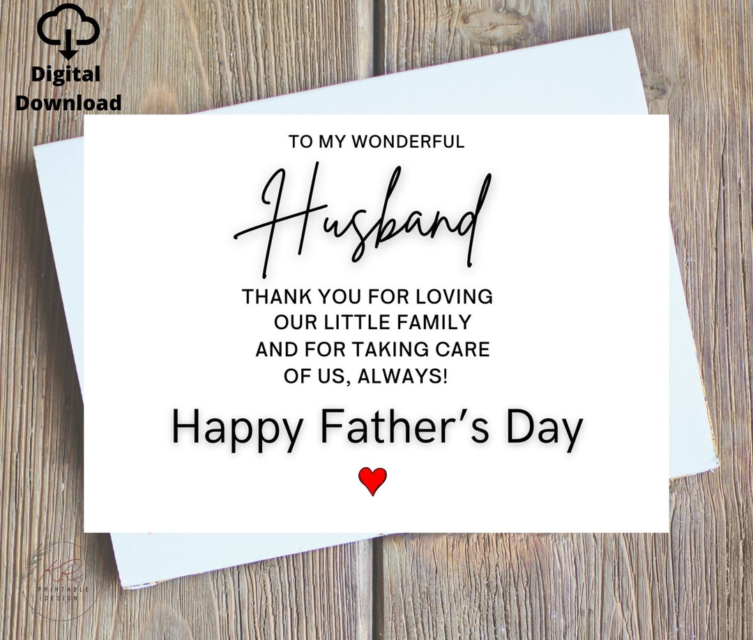 Father's Day Card for Husband, Happy Fathers Day Card for Husband ...