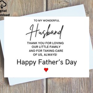 Cartão de Dia dos Pais para Marido, Cartão de Feliz Dia dos Pais para Marido, Cartão de Dia dos Pais para Marido, Cartão de Dia dos Pais para Pai e Marido Impressão Digital