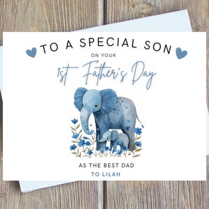Biglietto personalizzato per la prima festa del papà per il figlio, al mio fantastico figlio, biglietto per la prima festa del papà, figlio, genero, primo regalo digitale per la festa del papà