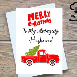 Husband Christmas Card Digital, Christmas Card for Amazing Husband,  Cute Husband Christmas Card, Husband Christmas Instant Download