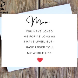 Mama-Gedicht-Karte, Muttertagsdruck, süße Mutter-Tageskarte, Gedichtkarte, spezielle Mutter-Tageskarte, von Tochter, mummy Mutter-Tageskarte Digital