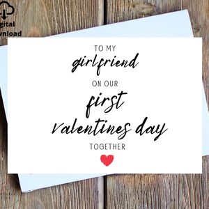 Biglietto di auguri per il primo San Valentino della mia ragazza, alla mia ragazza per il nostro primo San Valentino insieme, primo biglietto di auguri per San Valentino per lei, primo San Valentino