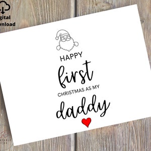 Primo Natale come mio papà Biglietto di Natale per papà, Biglietto di Natale per il primo bambino per papà, Biglietto di Natale per neonato per papà Biglietto digitale