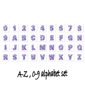 Floral Alphabet 26 Letters PNG, Bright Spring Floral Alphabet Letters ...