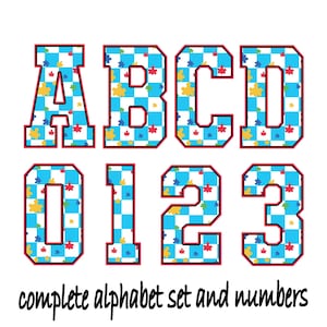 Alfabeto xadrez azul claro e números xadrez, letras do alfabeto xadrez para autismo, arquivo PNG, corrida png, download instantâneo