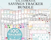 Ultimate Savings Challenge Bundle, 100 Savings Trackers Printable, A6 Cash Stuffing Challenges, Money Saving Tracker