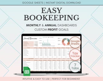 Boekhoudspreadsheet voor kleine bedrijven Google Spreadsheets, inkomsten- en uitgaventracker, eenvoudige boekhoudsjabloon