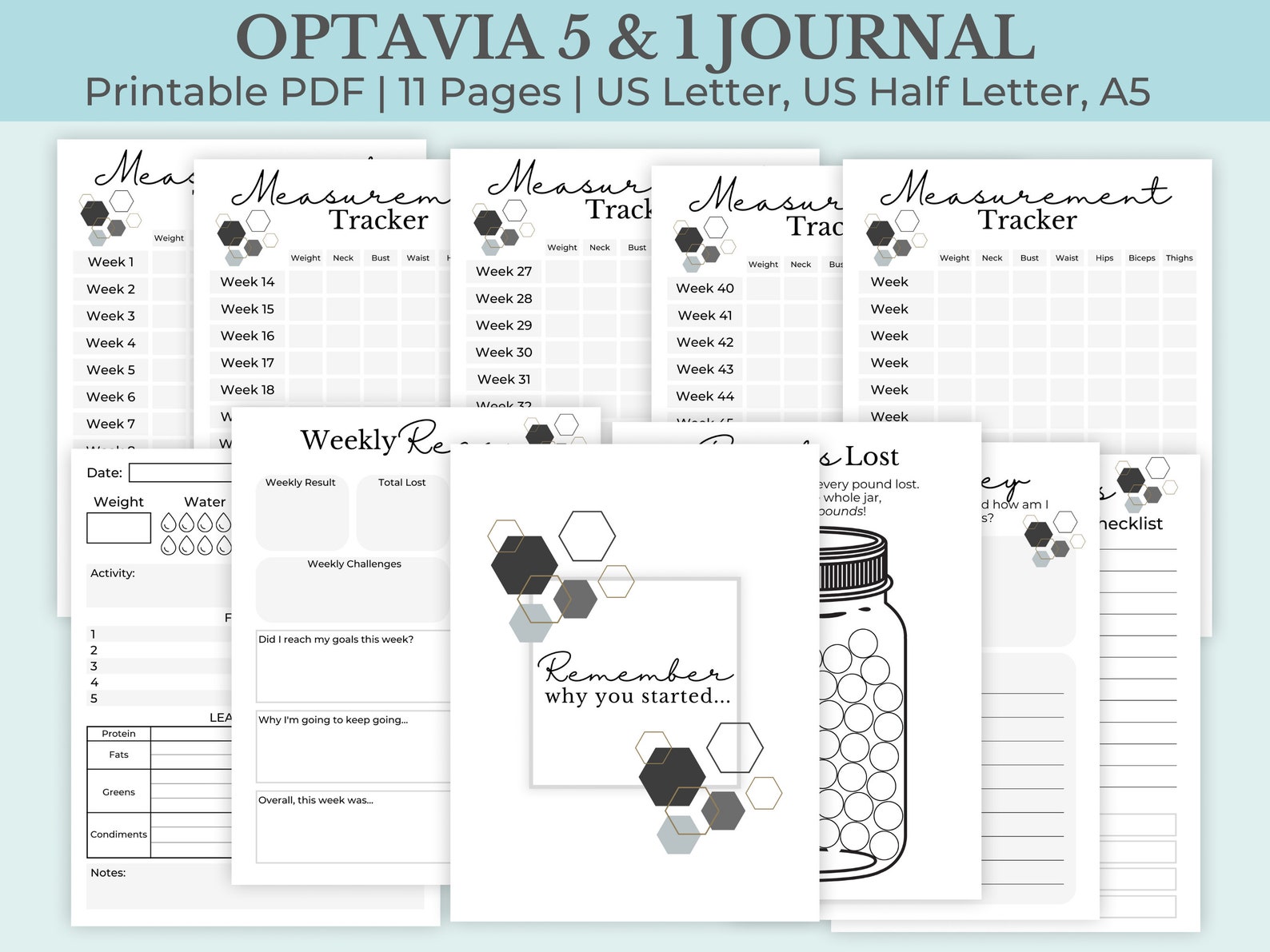 Free Printable Food Diary Optavia Tracking Sheets