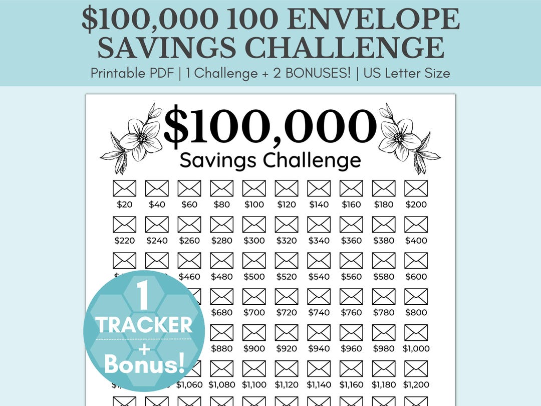 100000 Savings Challenge Printable | 100,000 Savings 100000 Savings Challenge Printable | 100,000 Savings