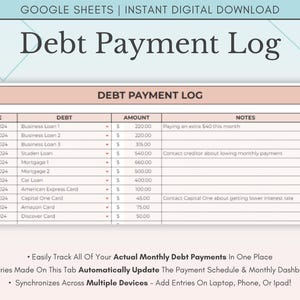 Debt Snowball Spreadsheet Google Sheets, Debt Payoff Tracker Spreadsheet, Debt Snowball Calculator Template