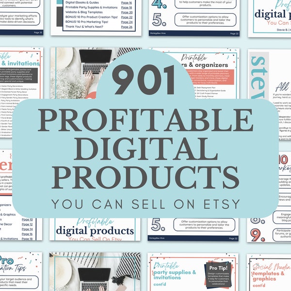 901 Profitable Digital Products Ideas You Can Sell On Etsy | Etsy Digital Download Best Seller Ideas | Digital Products Best Seller Ideas
