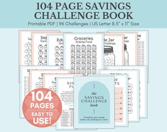 96 Unique Savings Challenges Book | Printable PDF