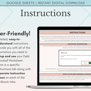 Debt Snowball Spreadsheet Google Sheets, Debt Payoff Tracker Spreadsheet, Debt Snowball Calculator Template