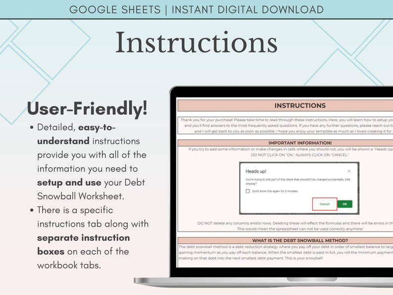 Debt Snowball Spreadsheet Google Sheets, Debt Payoff Tracker Spreadsheet, Debt Snowball Calculator Template