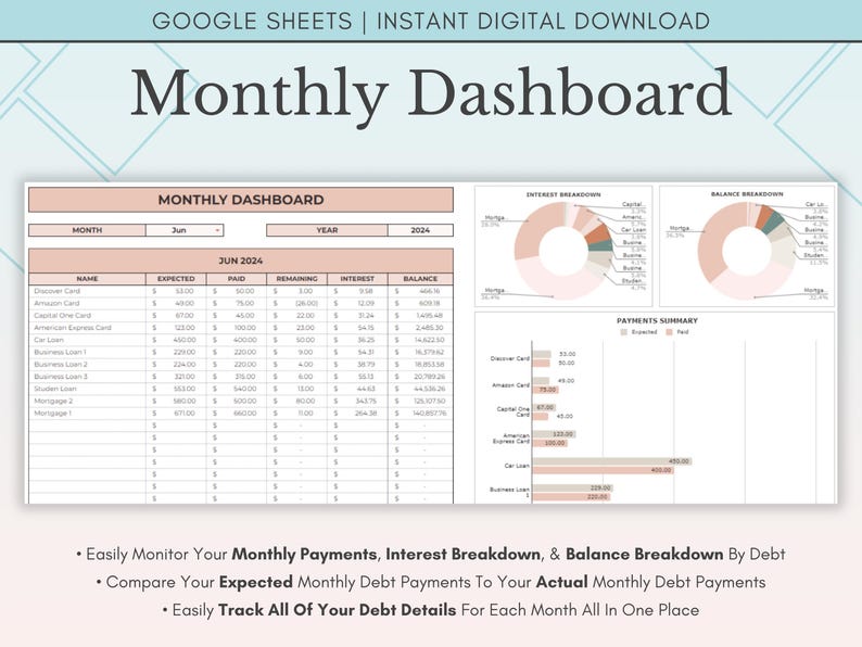Debt Snowball Spreadsheet Google Sheets, Debt Payoff Tracker Spreadsheet, Debt Snowball Calculator Template