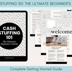 Cash Stuffing Starter Kit Printable, Cash Envelope System Budget Binder, Cash Stuffing for Beginners