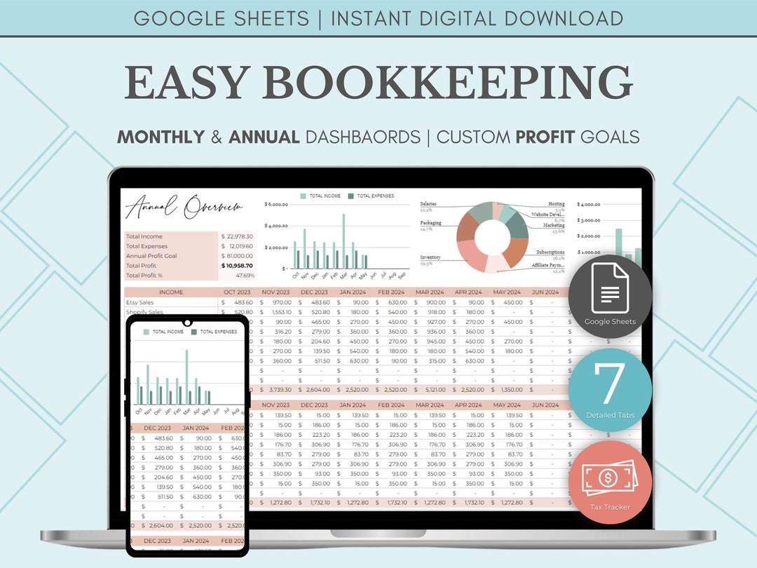 Small Business Bookkeeping Template Google Sheets Bookkeeping ...