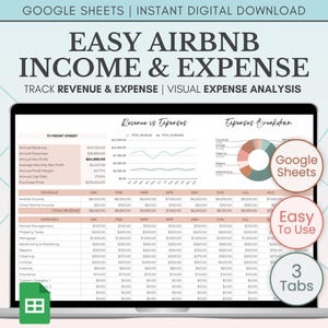 Airbnb Template Income and Expense Spreadsheet Airbnb Host Template Vacation Rental Property Management Vrbo Airbnb Bundle Profit and Loss