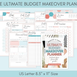 Black and White Savings Challenge Bundle, 260 Savings Trackers Printable, A6 Cash Stuffing Money Saving Challenges