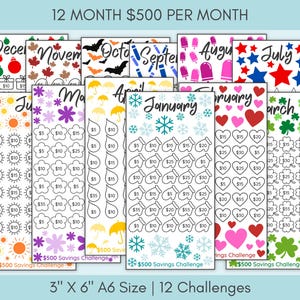 Ultimate Savings Challenge Bundle, 100 Savings Trackers Printable, A6 Cash Stuffing Challenges, Money Saving Tracker