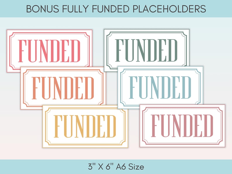 Dollar Bill Placeholders For Cash Stuffing