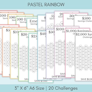 Ultimate Savings Challenge Bundle, 100 Savings Trackers Printable, A6 Cash Stuffing Challenges, Money Saving Tracker