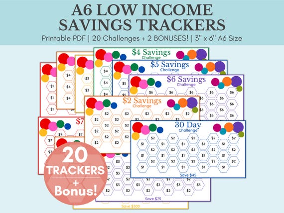 Low Income Savings Challenge Printable | Money Saving