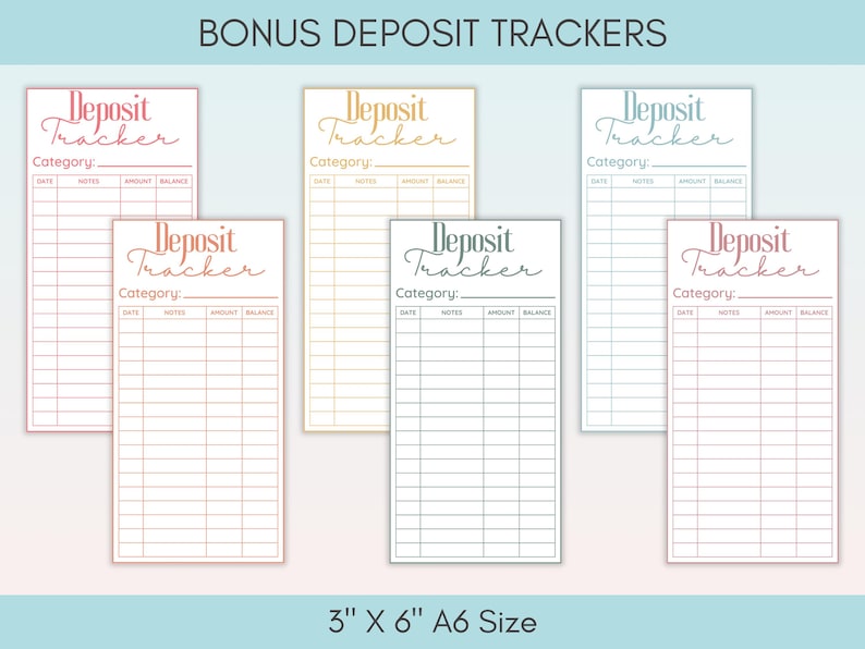 Dollar Bill Placeholders For Cash Stuffing