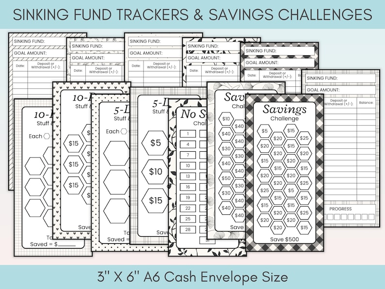 Cash Stuffing Starter Kit Printable, Cash Envelope System Budget Binder, Cash Stuffing for Beginners