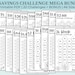 Savings Challenge Printable | Savings Challenge Bundle | A6 Sized Mini Savings Challenge Trackers | 1000 Savings Challenge | Set Of 20