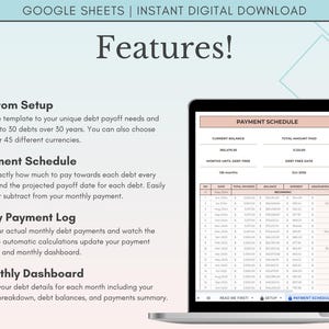 Debt Snowball Spreadsheet Google Sheets, Debt Payoff Tracker Spreadsheet, Debt Snowball Calculator Template