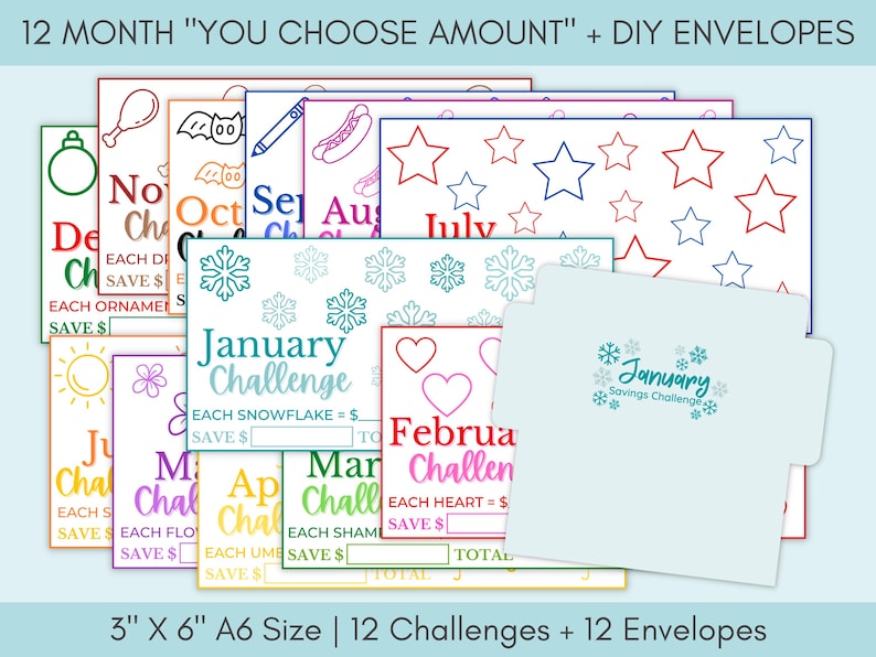 Ultimate Savings Challenge Bundle, 100 Savings Trackers Printable, A6 Cash Stuffing Challenges, Money Saving Tracker