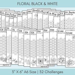 Ultimate Savings Challenge Bundle, 100 Savings Trackers Printable, A6 Cash Stuffing Challenges, Money Saving Tracker