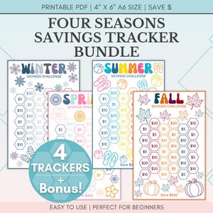 Four Seasons Savings Challenge Bundle | Printable Tracker (PDF)